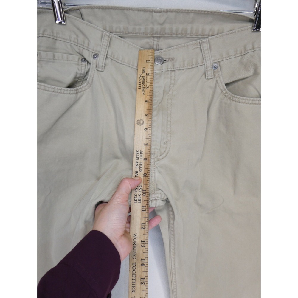 Levis 514 Beige Khaki Straight Leg Pants Jeans Mens Size 36x34 White Tag - Picture 10 of 12